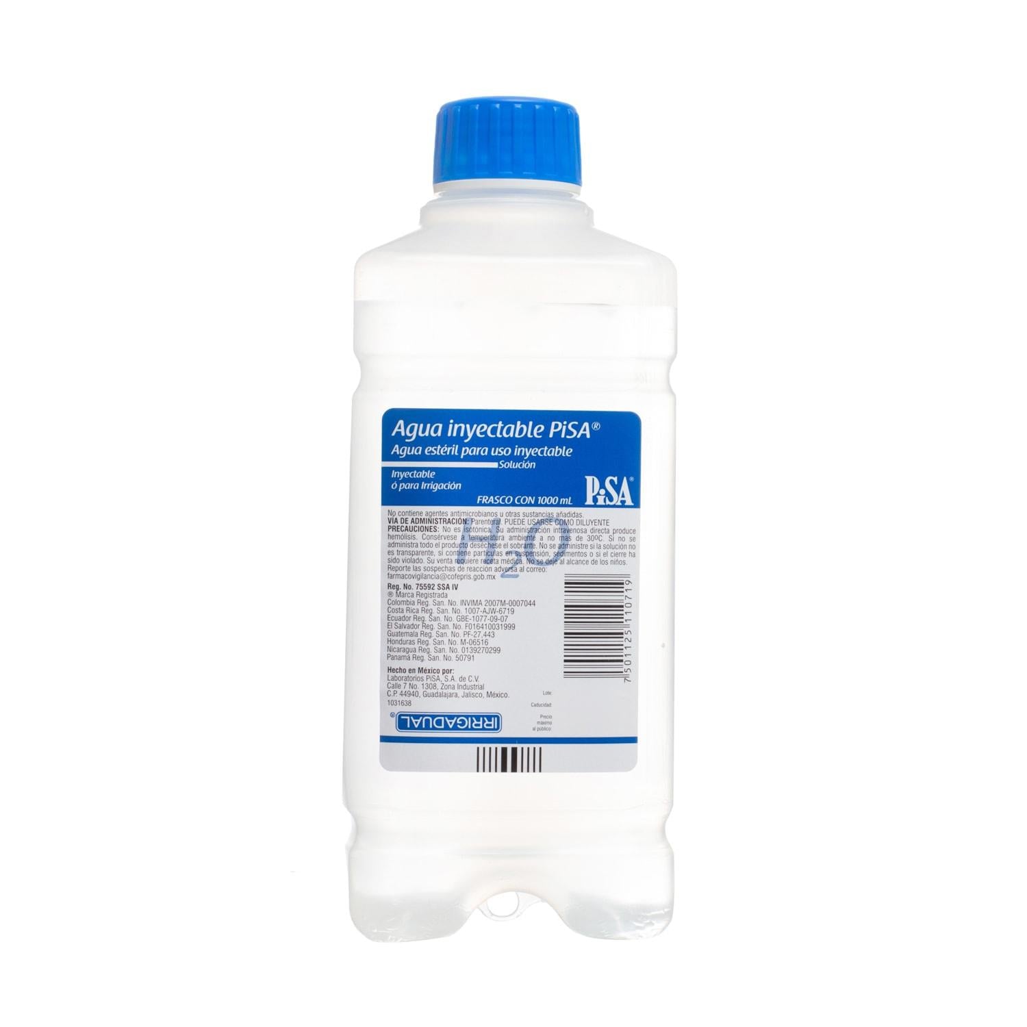 Agua Estéril Inyectable o de Irrigación 1000ml
