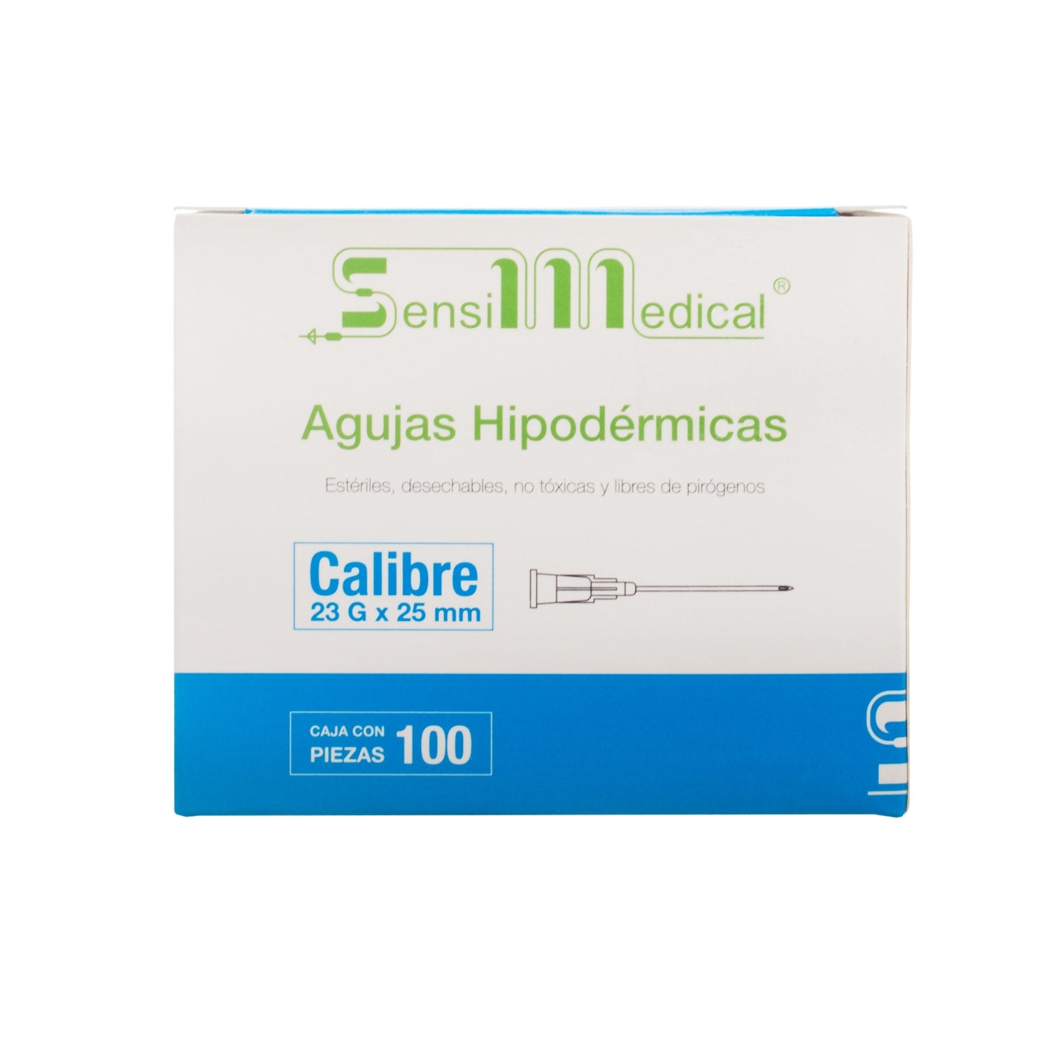 Aguja Hipodermica 23g x 25mm 100 piezas