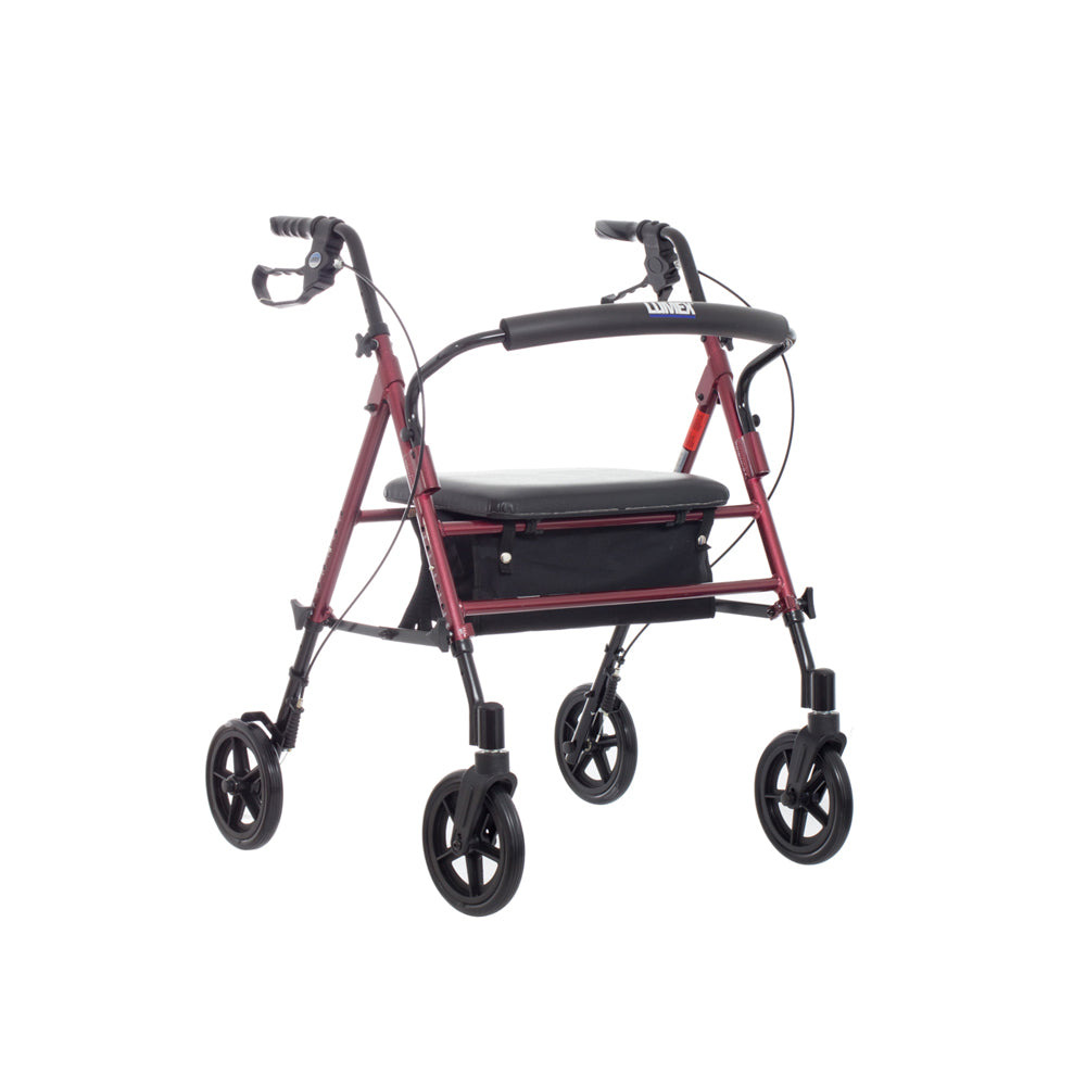 Andadera Rollator Sobrepeso Plegable de Acero 158kg