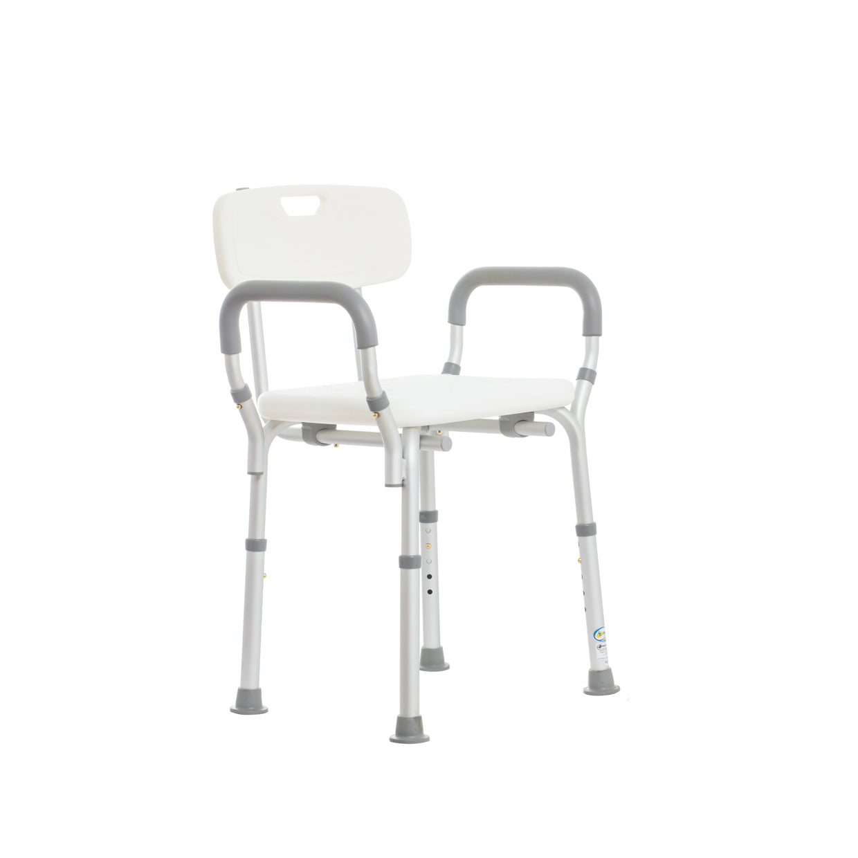 Silla Ducha para Baño de Aluminio con Brazos y Respaldo 136 Kg