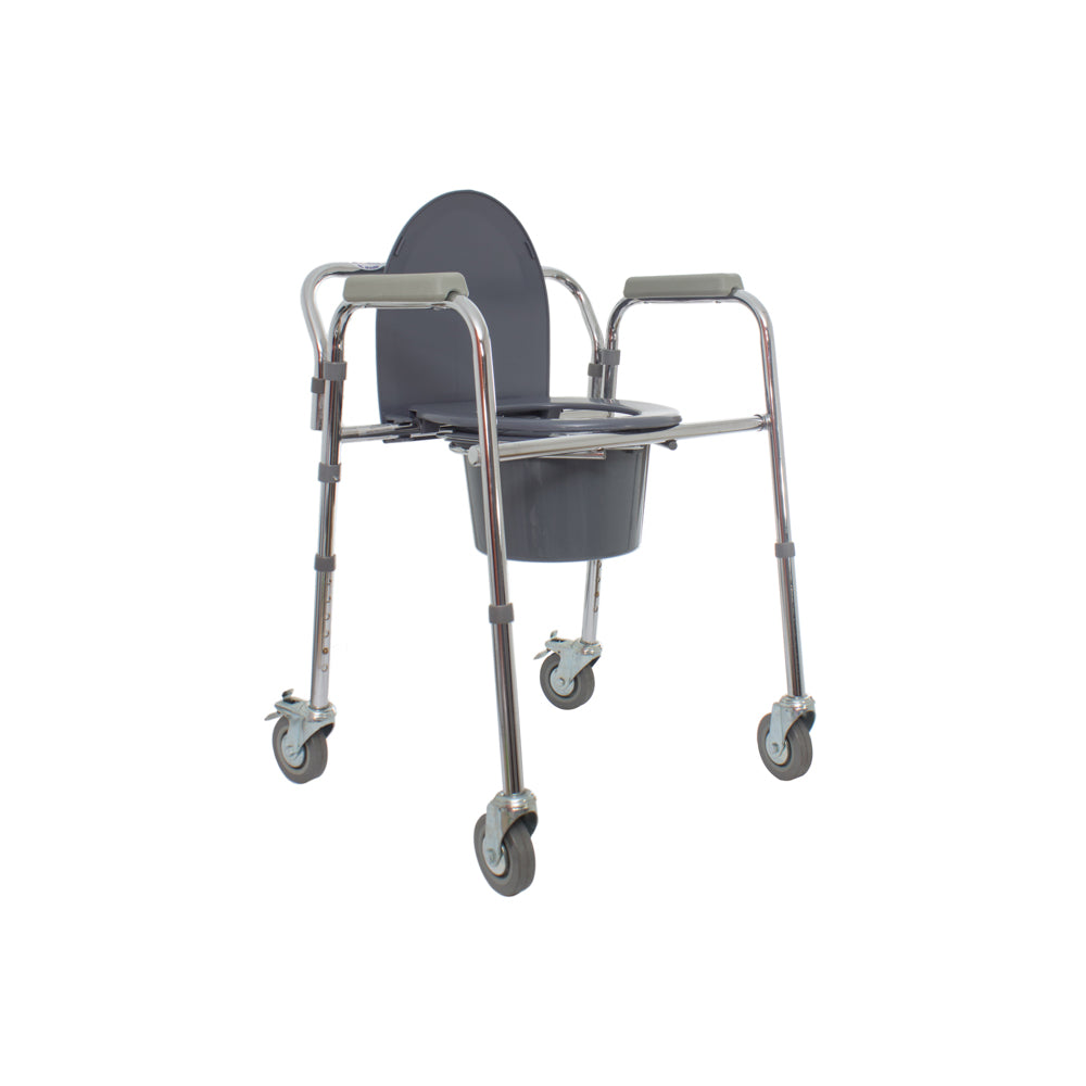 Silla Cómodo Plegable de Acero con Ruedas 110kg