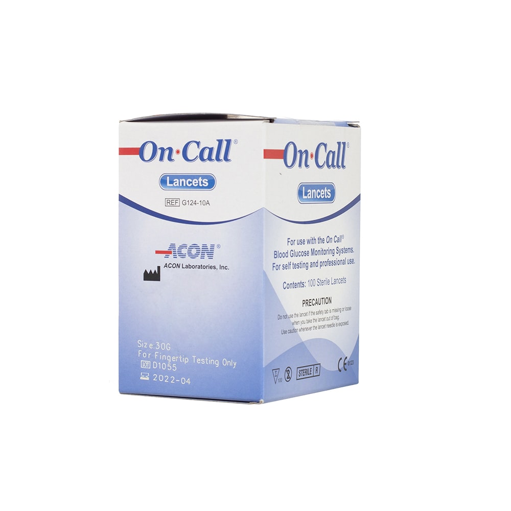 Lancetas Universales On Call Caja con 100 Piezas