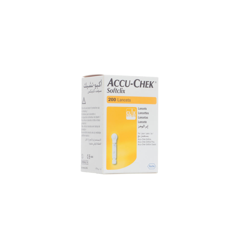 Lancetas Softclix de Acero Inoxidable Caja con 200 Piezas