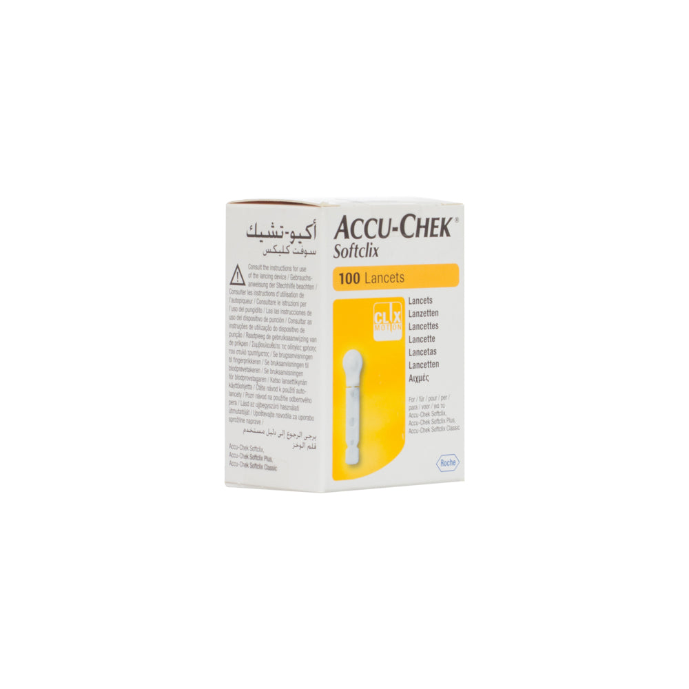 Lancetas Softclix de Acero Inoxidable Caja con 100 Piezas