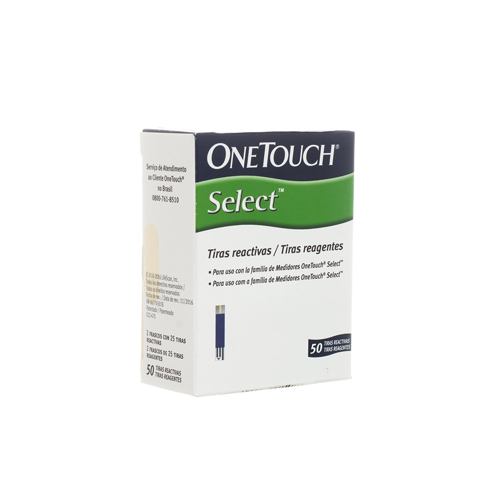 Tiras Reactivas Glucosa One Touch Select® 50 Piezas