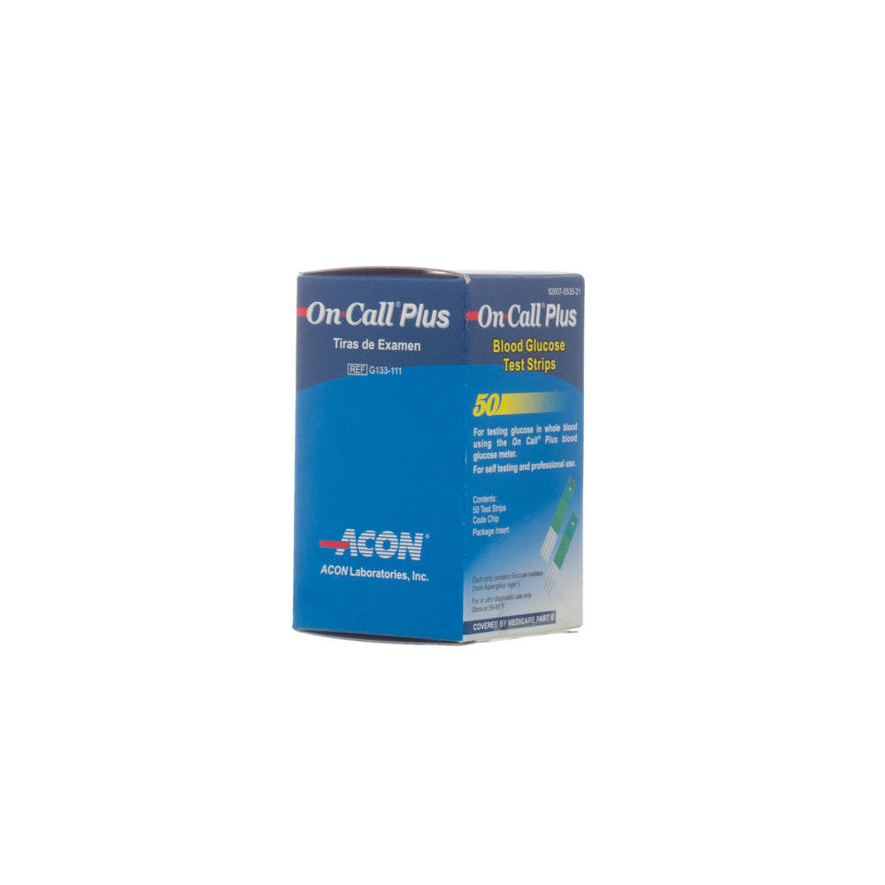 Tiras Reactivas para Glucosa OnCall Plus 50 Piezas