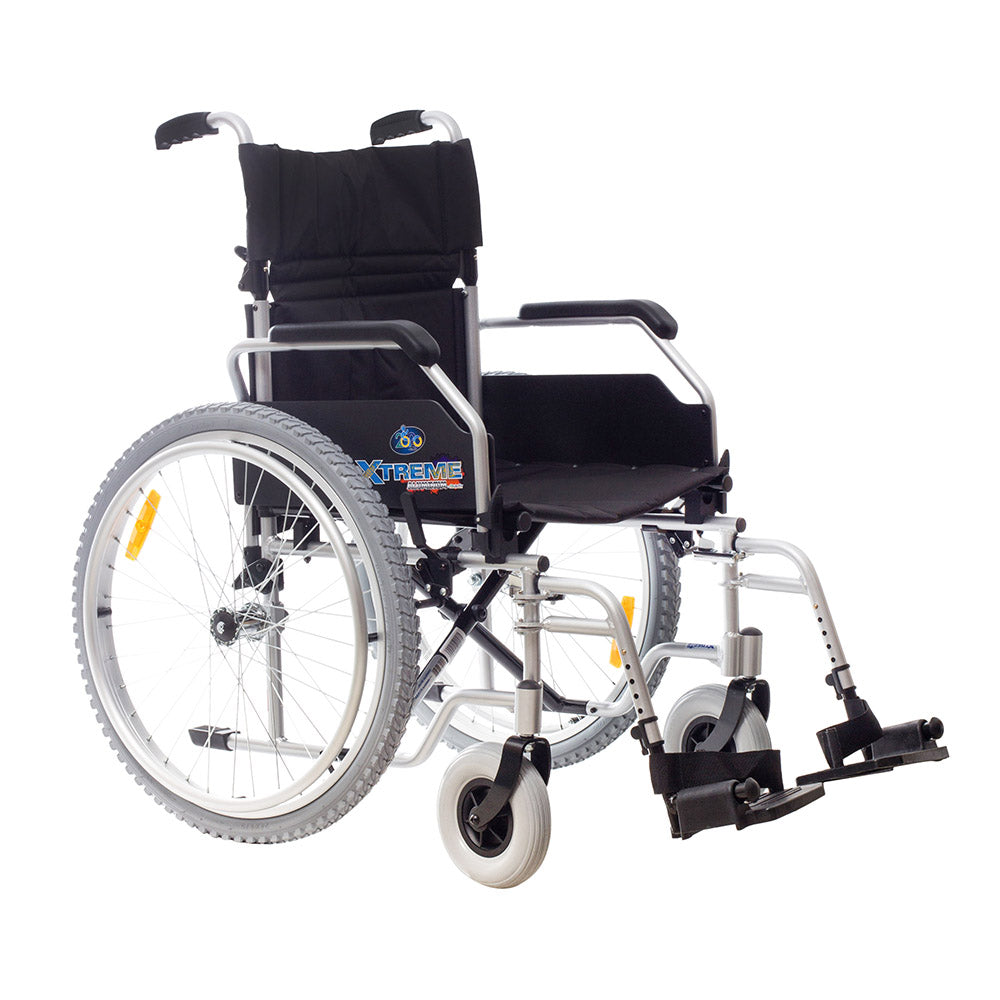 Silla de Ruedas Neumatica Activ Xtreme Aluminium Ancha 50cm Descansapies