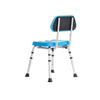 Silla para Baño de Aluminio Respaldo Desmontable 120 Kg