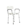 Silla Ducha para Baño de Aluminio con Brazos y Respaldo 136 Kg