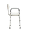 Silla Ducha para Baño de Aluminio con Brazos y Respaldo 136 Kg