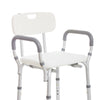 Silla Ducha para Baño de Aluminio con Brazos y Respaldo 136 Kg