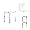 Silla Ducha para Baño de Aluminio con Brazos y Respaldo 136 Kg