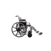 Silla de Ruedas Sobrepeso de Acero con Asiento de 55 cm y Elevapiernas 200kg